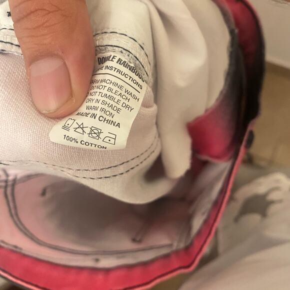 Double Rainbouu Black Pink Printed Jeans Size 30 x 30 - Picture 6 of 6